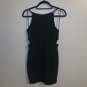 Black form fitted dress